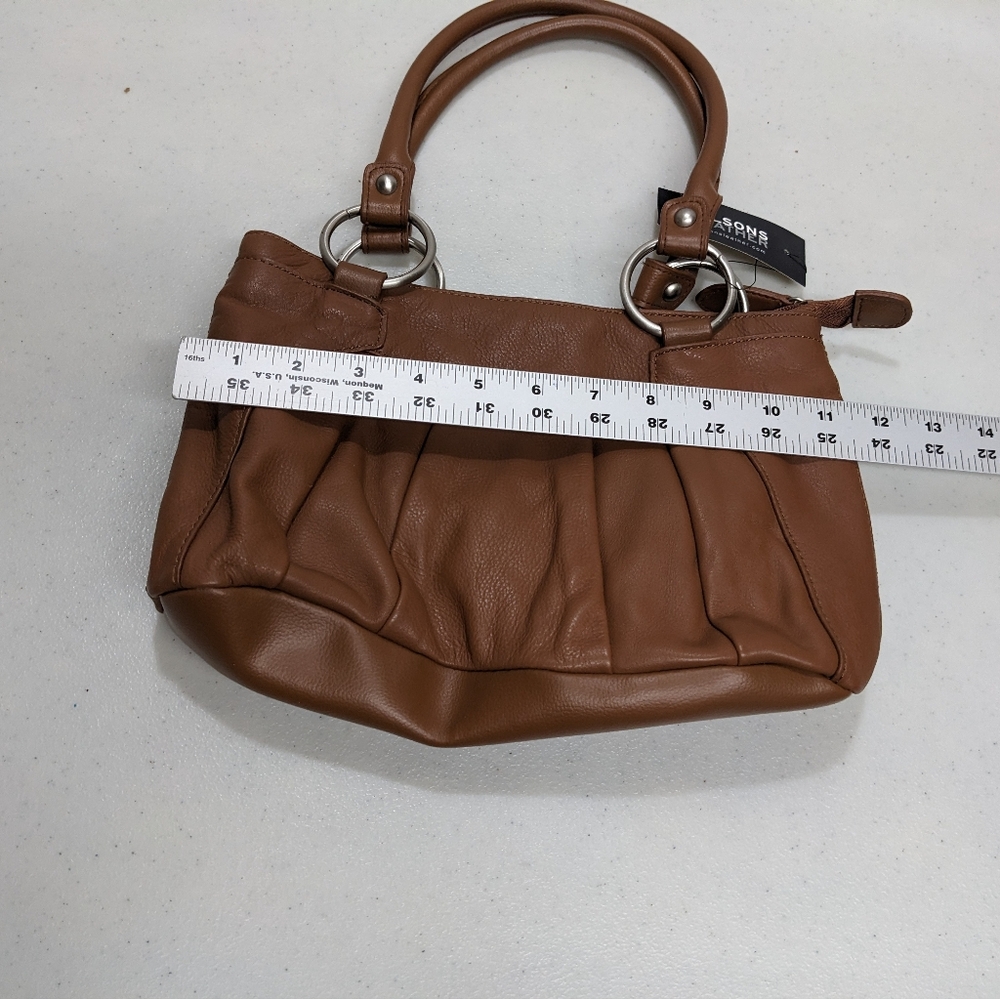 NWT Wilsons Leather Bag Shoulder Bag Purse Brown Classic #bxsh - Picture 10 of 12